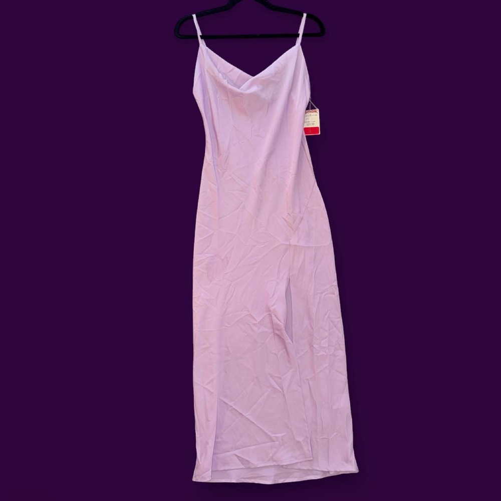 Paper Heart Lavender Satin Cowl Neck Maxi Dress Size XS NWT